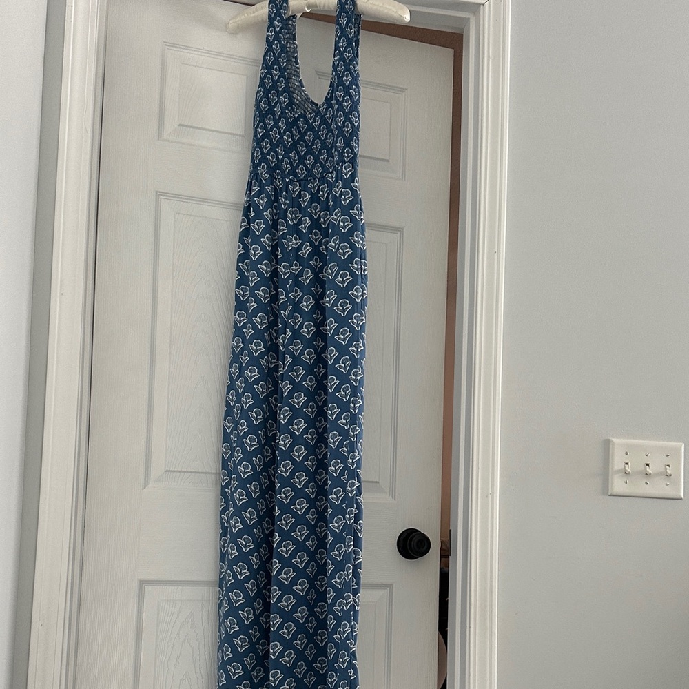 Blue Patterned Jumpsuit